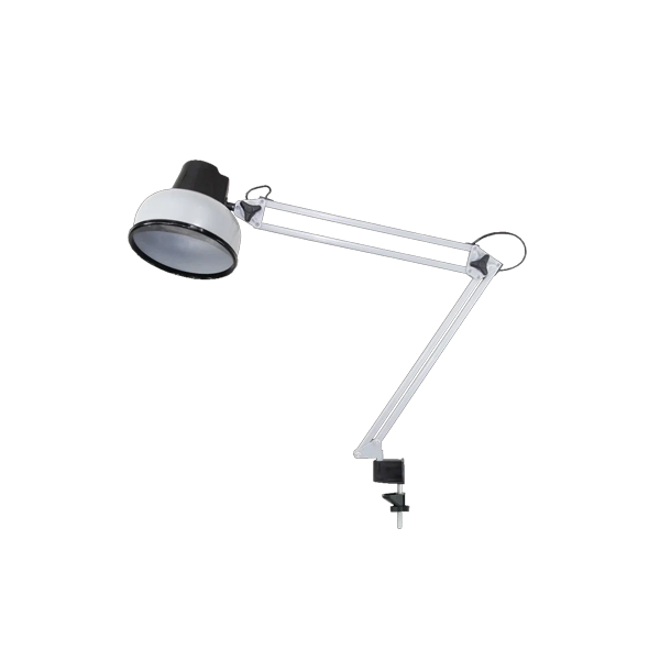 Бета НДБ37-60-013 (220В, 60Вт, ЛОН/LED Е27, на струбцине) настол., без лампы, серебристый