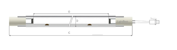 ДБ 500В 710W 5,0A (DB 500V) LightBest лампа амальгамная